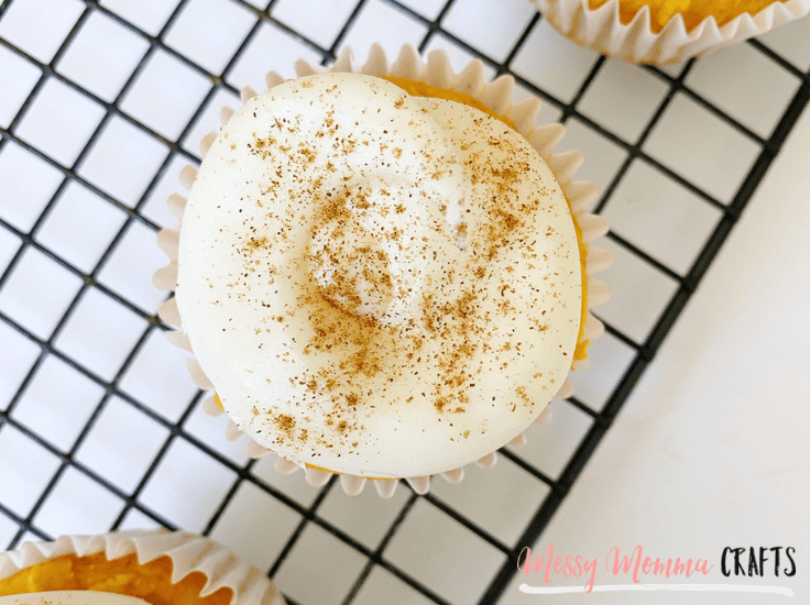The weather makes me want to bake sweet treats, that is how these Pumpkin Cupcakes came to be.