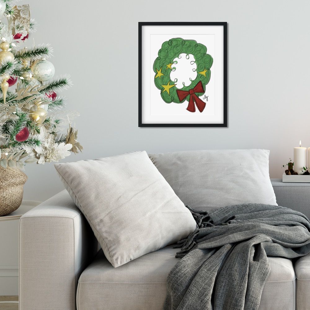 Christmas Wreath - Holiday Printable - Digital Art - Ideas for the Home