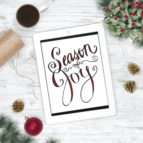 Season of Joy - Christmas Print - Digital Art