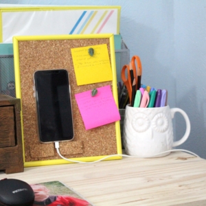 DIY phone stand desktop organizer