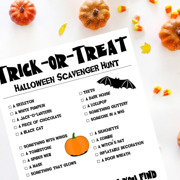 Halloween Scavenger Hunt from One Mama's Daily Drama