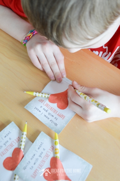 Pencil Valentines For Kids: Free Printable - Ideas for the Home