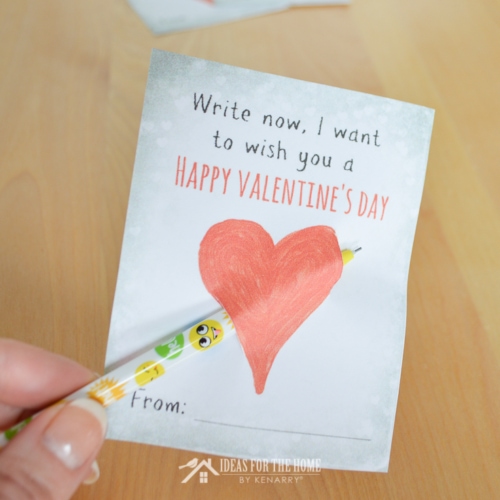 Pencil Valentines For Kids: Free Printable - Ideas for the Home