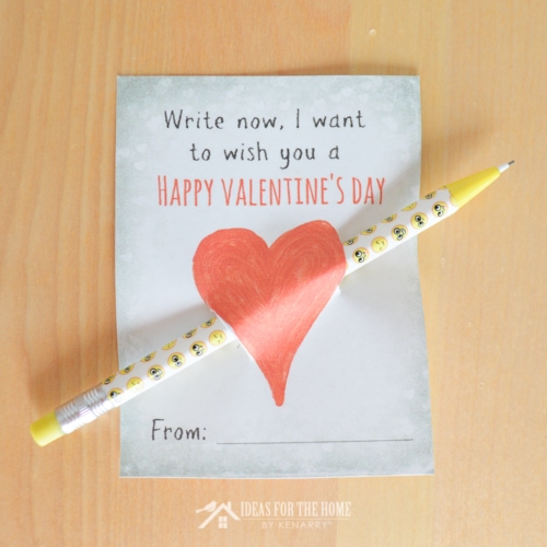 Pencil Valentines For Kids: Free Printable - Ideas for the Home