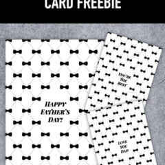 Father's Day printable card freebie.