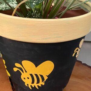 bumblebee flower pot makeover