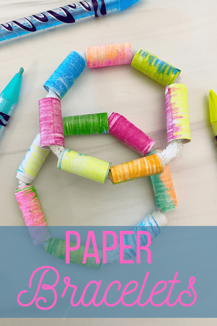 Easy to Make Colorful Paper Bracelets - Ideas for the Home