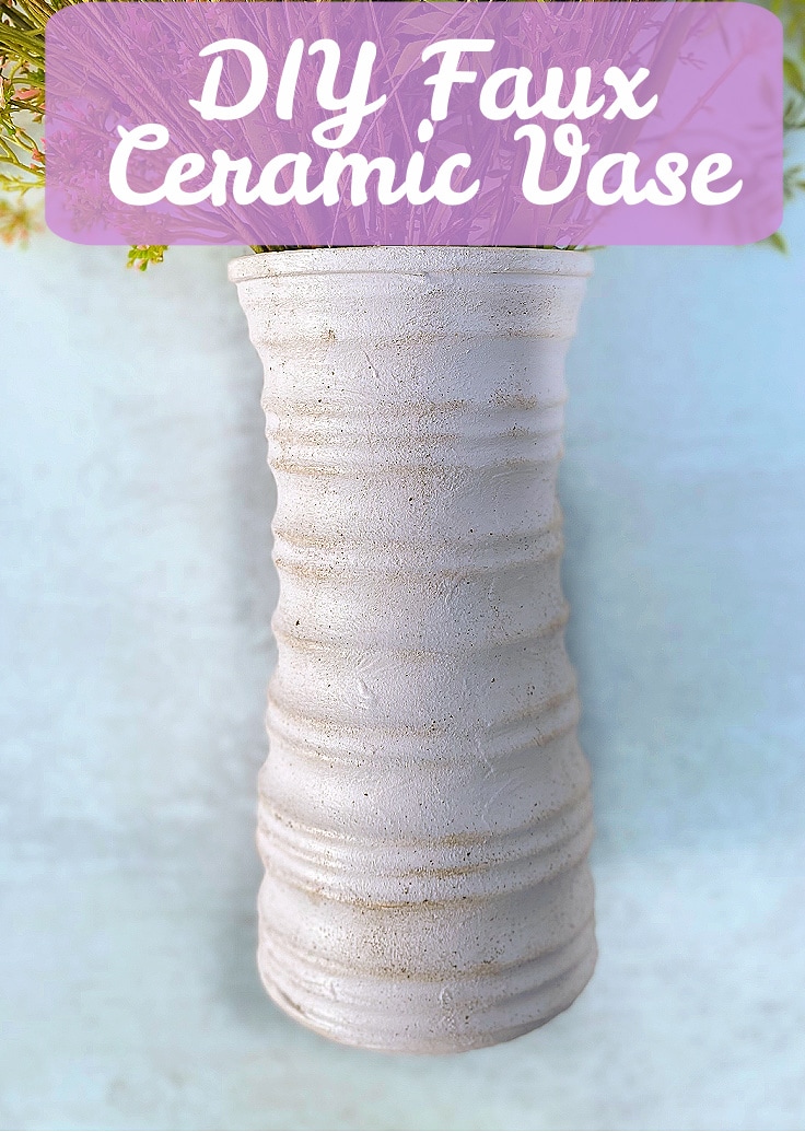DIY faux ceramic vase.