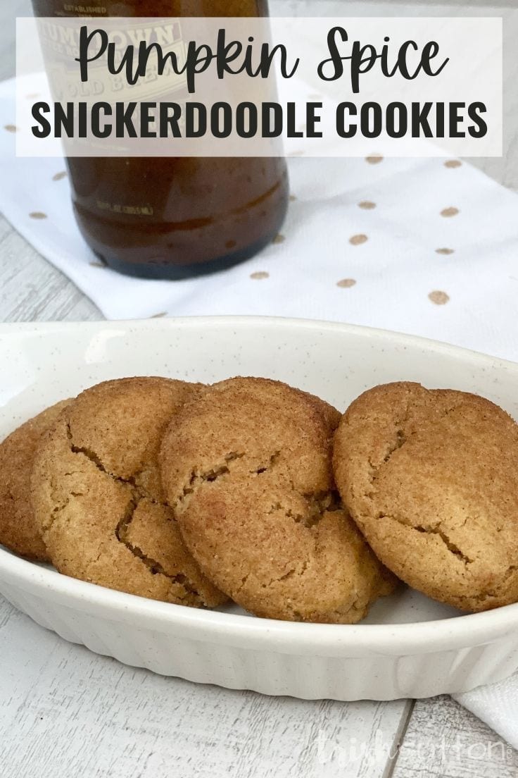 Pumpkin Spice Snickerdoodle Cookies ready to serve.