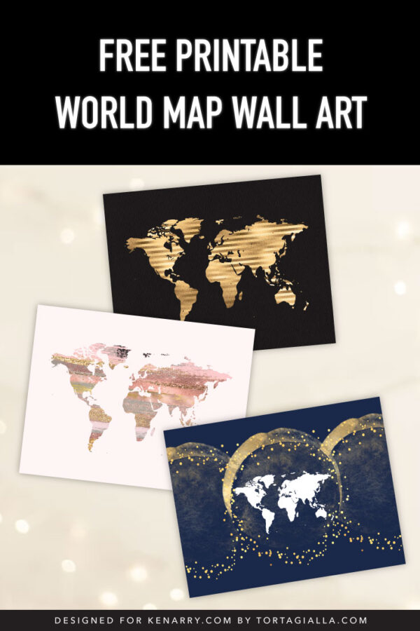 Printable World Map Wall Art - Ideas for the Home