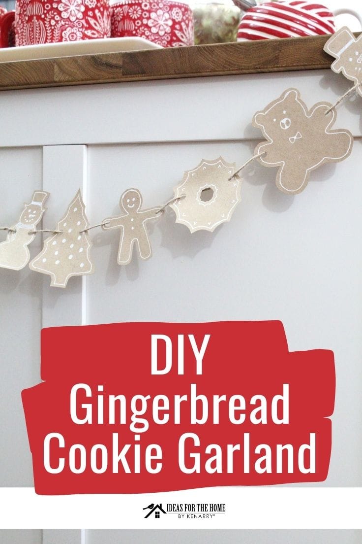 DIY gingerbread cookie garland.