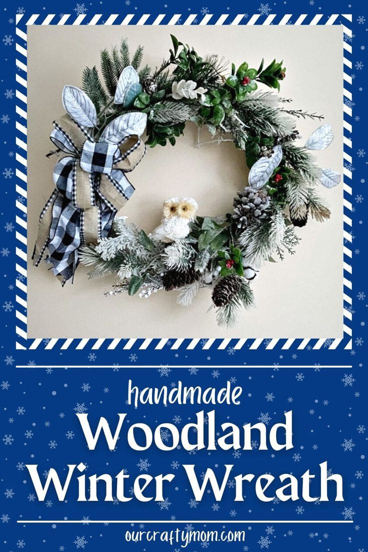 Handmade woodland winter wreath