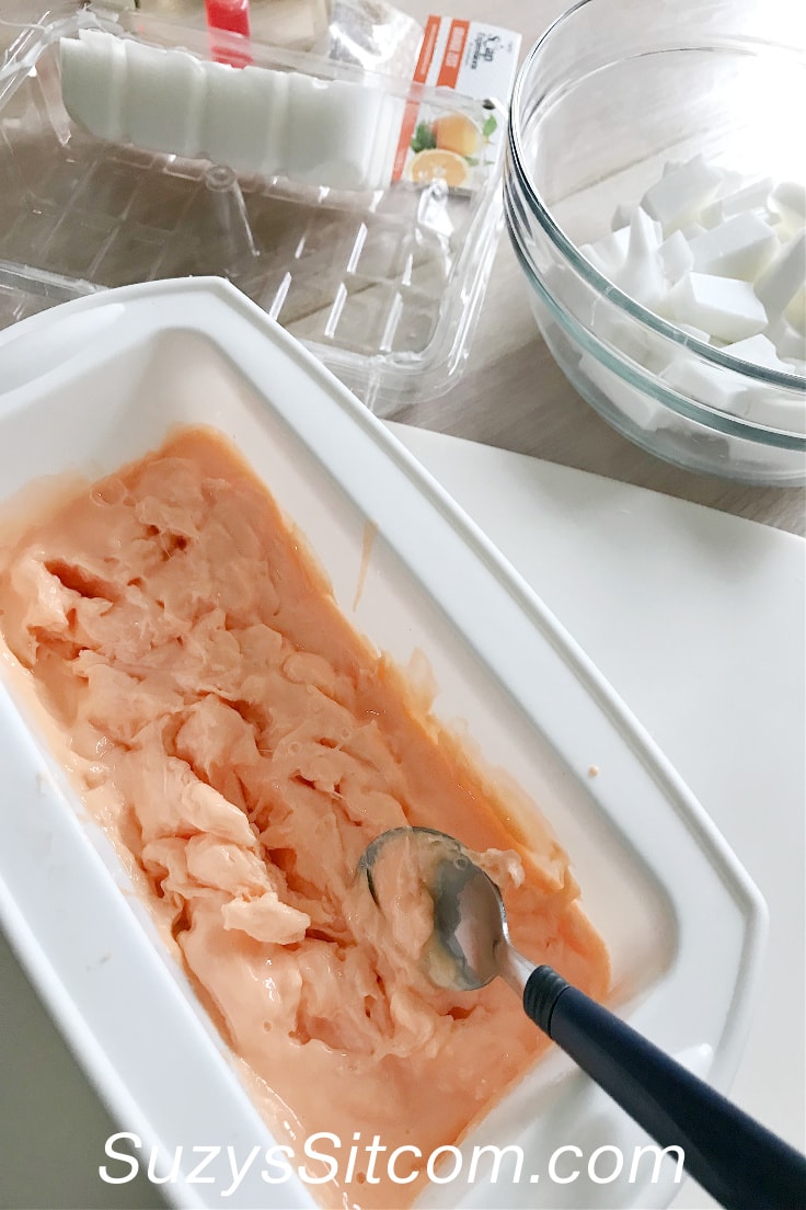 Mixing orange soap