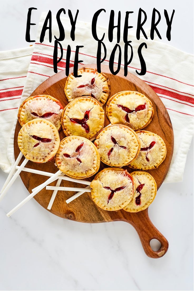 Easy cherry pie pops.