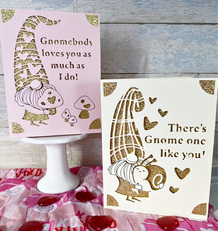 diy gnome cards made with cricut