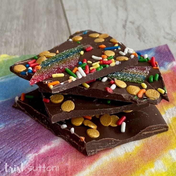 Leprechaun Rainbow Chocolate Bark Recipe