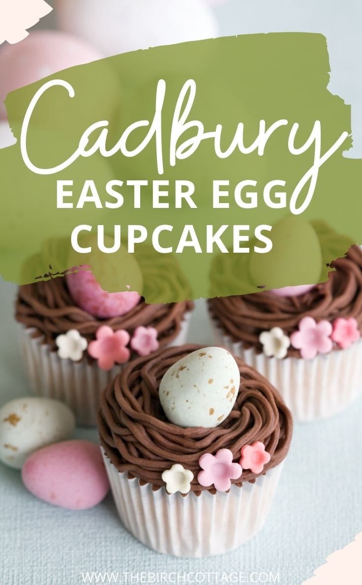 cupcakes with chocolate nest and topped with Cadbury egg