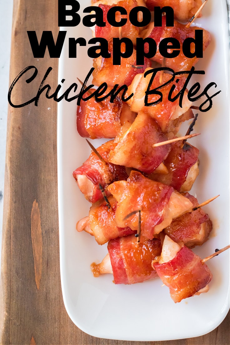 Bacon wrapped chicken bites 