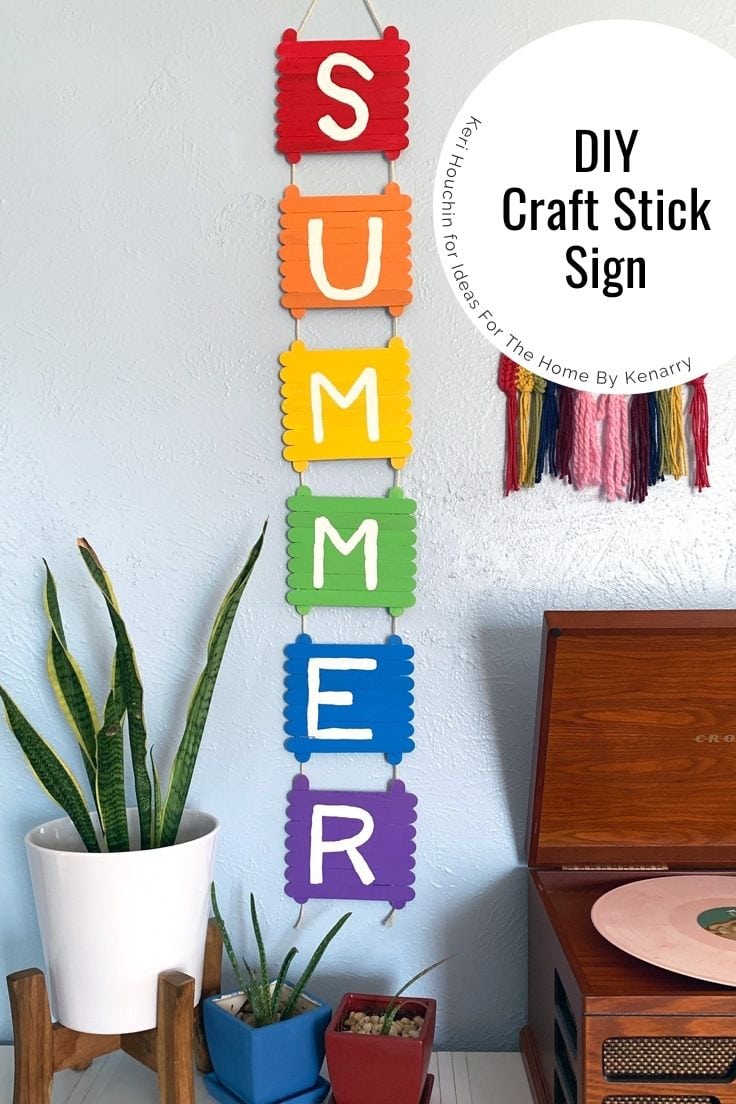 DIY craft stick sign.