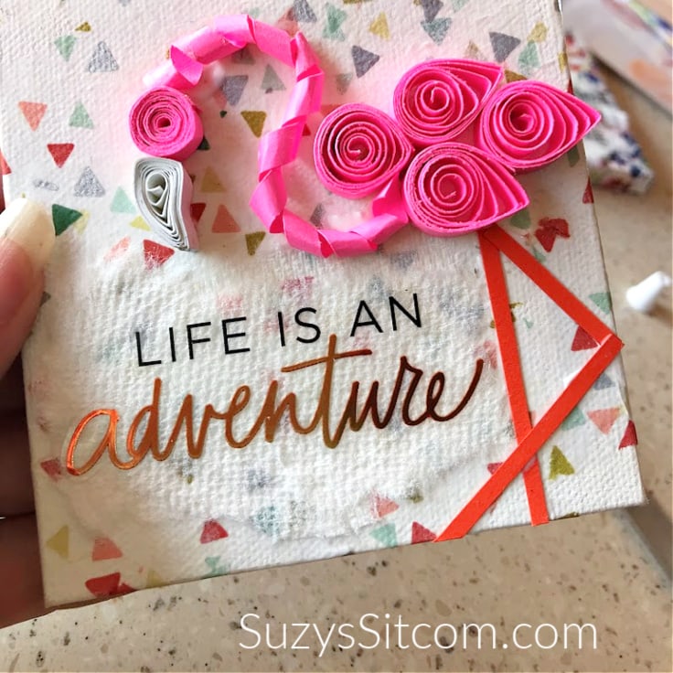 Create beautiful paper art with a mix of decoupage and paper quilling! These fun techniques are combined to create sweet inspirational art. A perfect addition to your home decor!