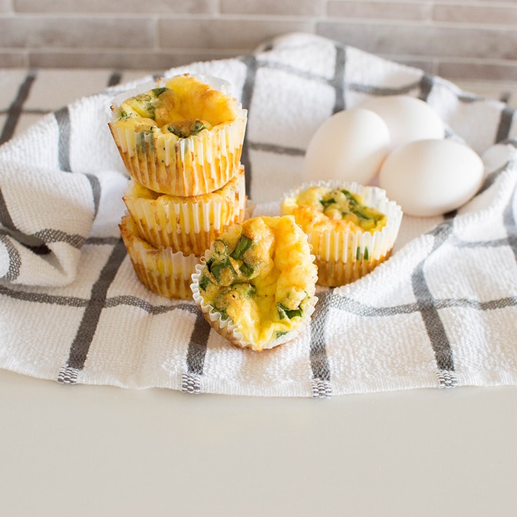 Green Onion and Cheese Egg Muffins