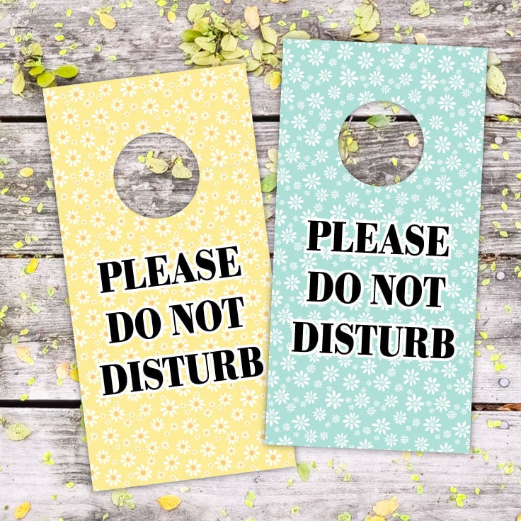 Do Not Disturb Door Hanger Printable