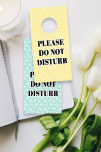 Do Not Disturb Door Hanger Printable - Ideas for the Home