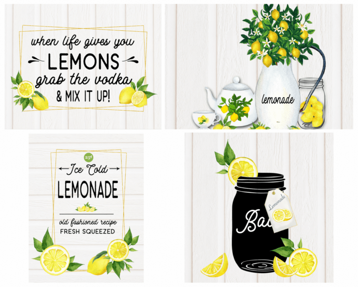 free lemon printables