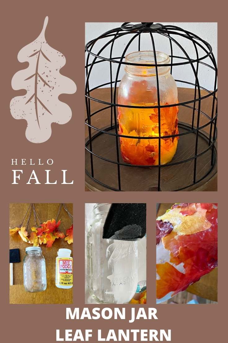 fall leaf mason jar pin collage