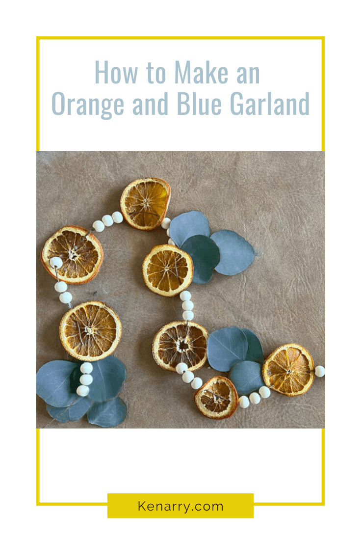 How to make an orange and blue garland.