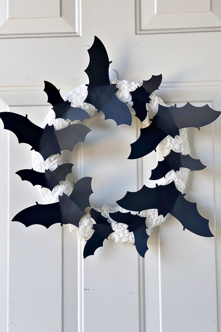 bat wreath on door