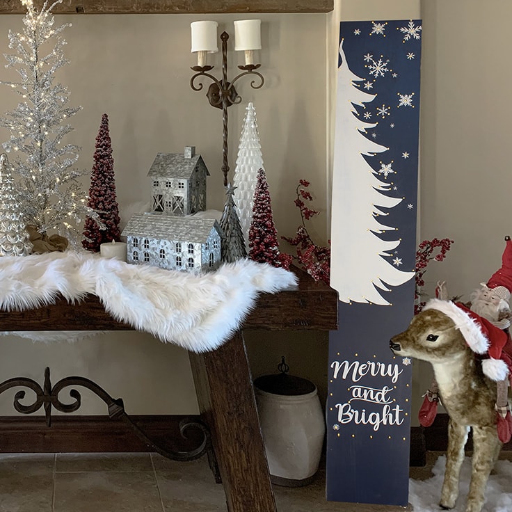 Make Your Own Merry and Bright Holiday Porch Christmas Sign