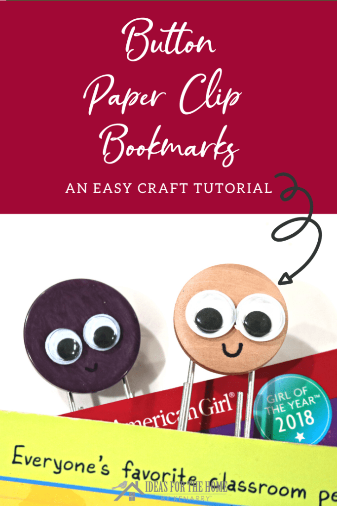 How To Make Cute Button Paper Clip Bookmarks