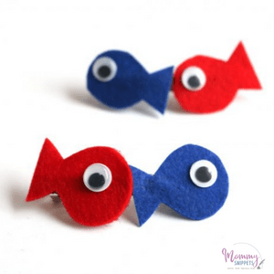 red fish blue fish hair accessory