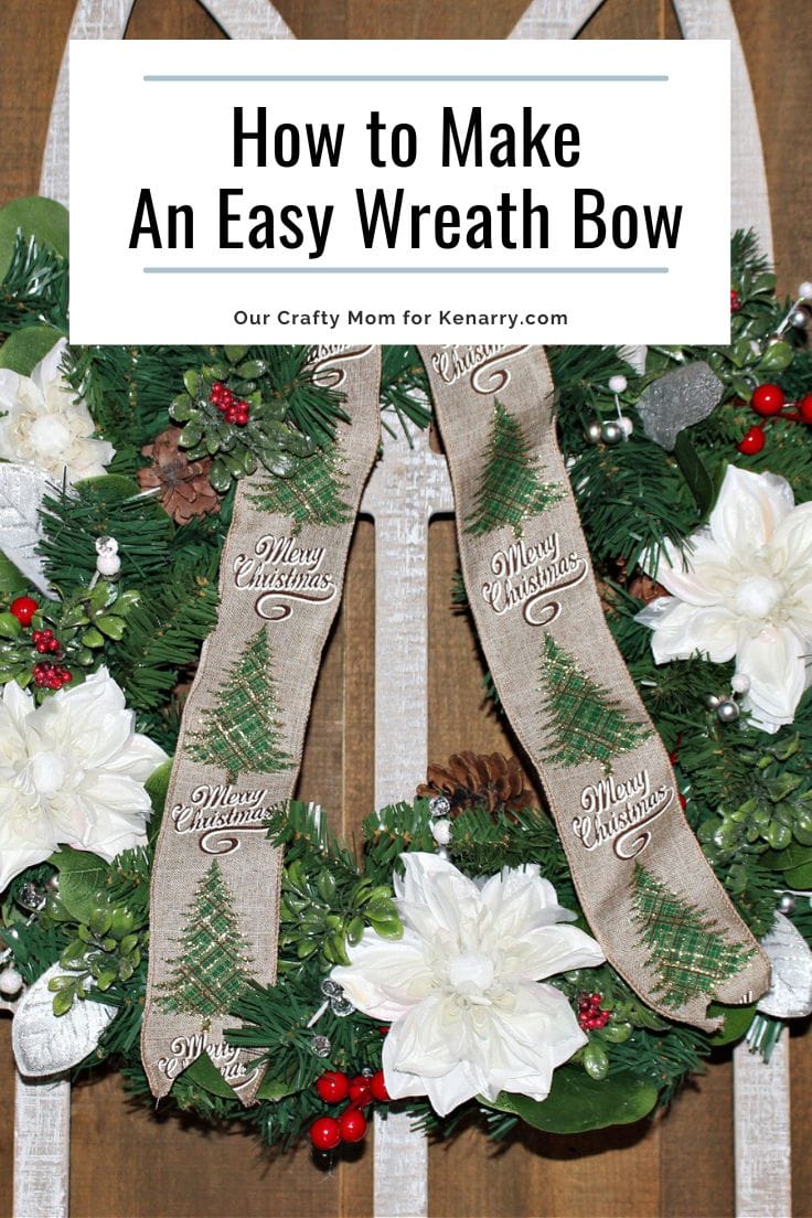 wreath bow pin