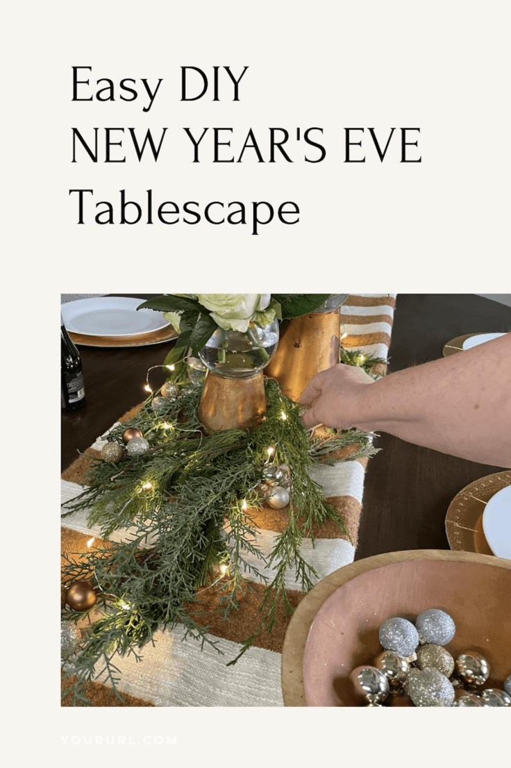 Easy DIY New Year's Eve tablescape.