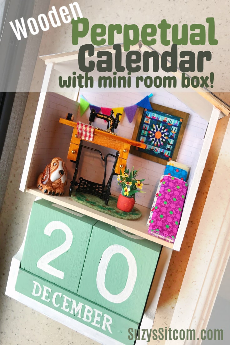 Fun to make wooden perpetual calendar with mini room box
