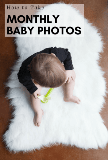 Baby on a fuzzy rug