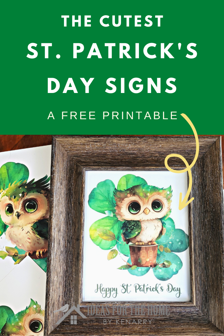 The Easiest Way to Make Free Printable St. Patrick's Day Sign: 4 Cute Designs- Kenarry