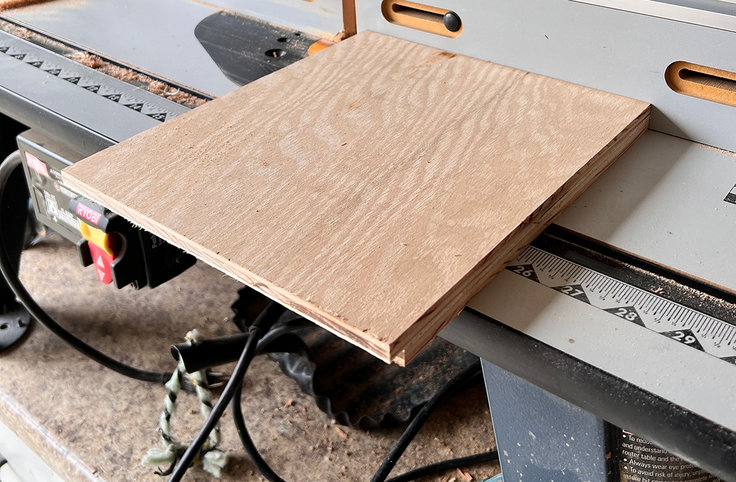 boards are fed through the router table face up.