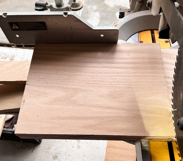using one board to measure the next board makes accurate cuts easy and fast.