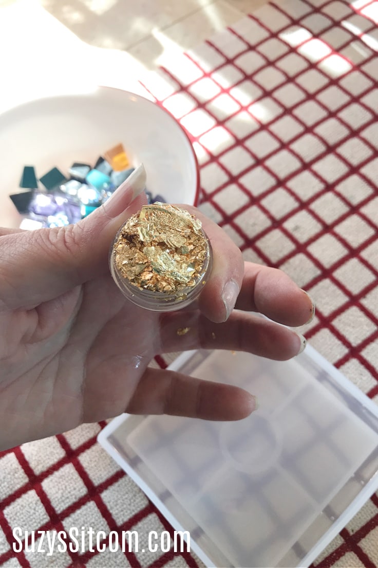 Gold flakes to make resin coasters.