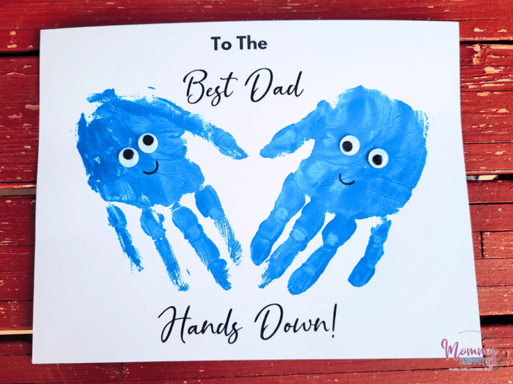 Free Printable Best Dad Hands Down Father's Day Card Idea