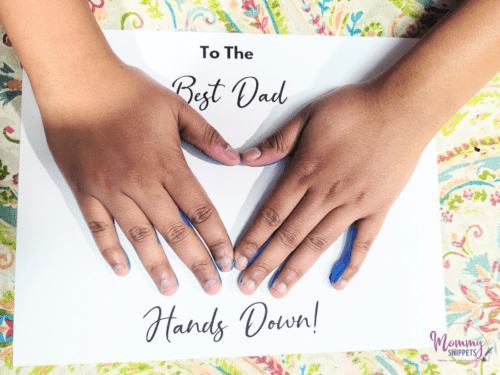 Free Printable Best Dad Hands Down: Father's Day Card Idea