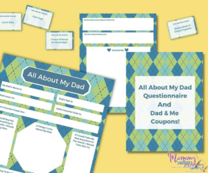 Free All About My Dad Printable on MommySnippets.com