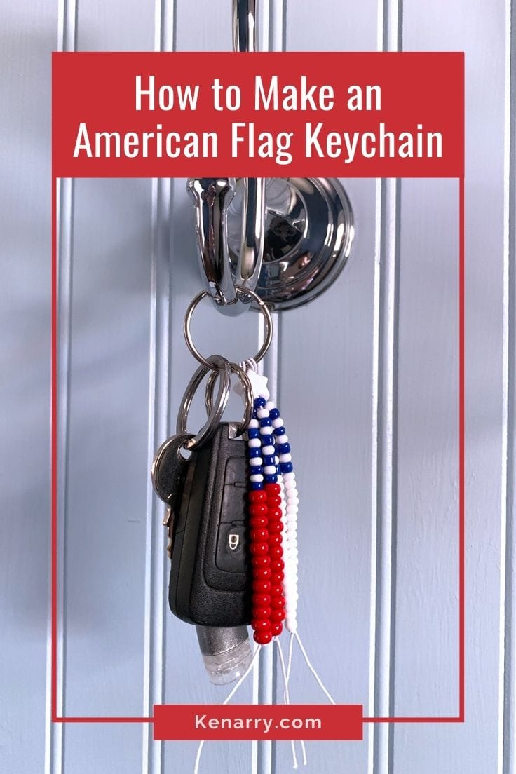 How to make an American flag keychain.