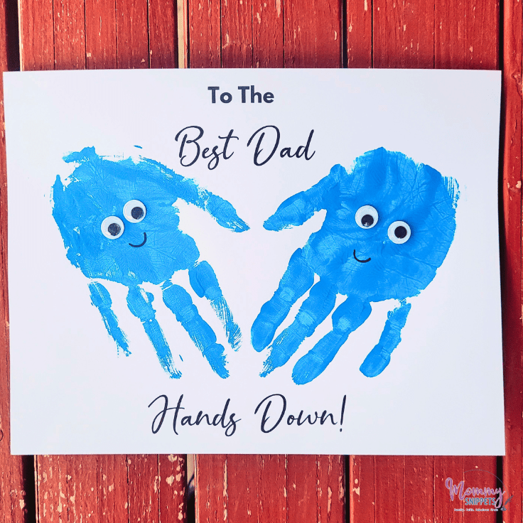 Free Printable Best Dad Hands Down: Father’s Day Card Idea