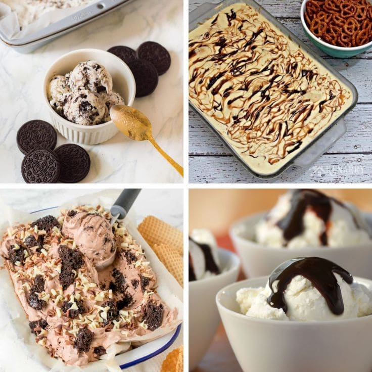 ice cream recipe collage