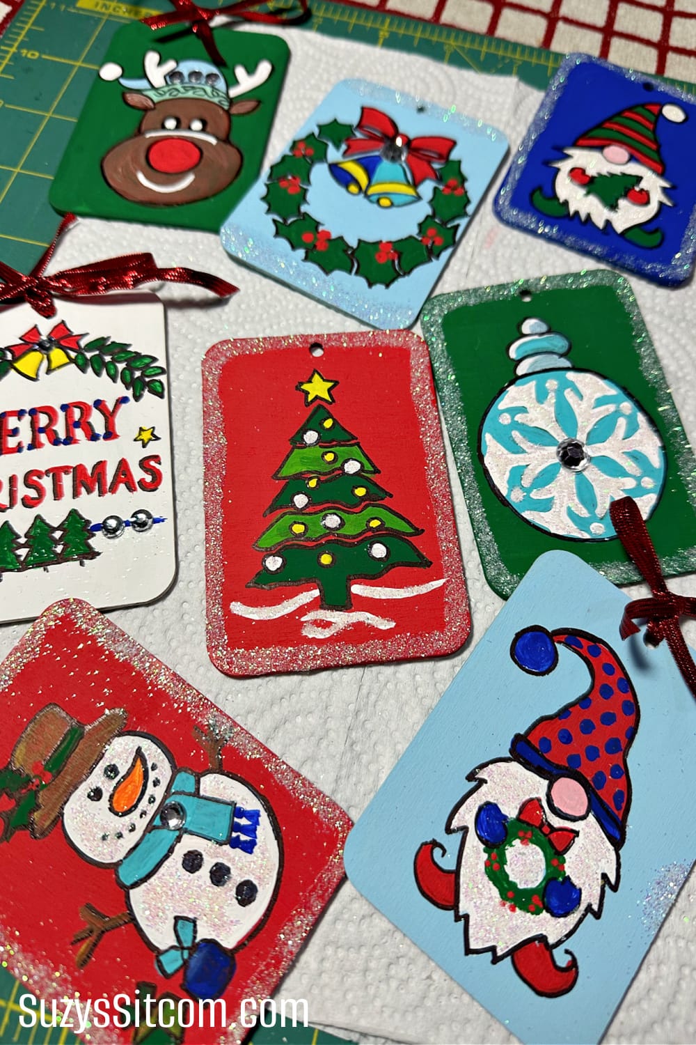 Handpainted wooden gift tags