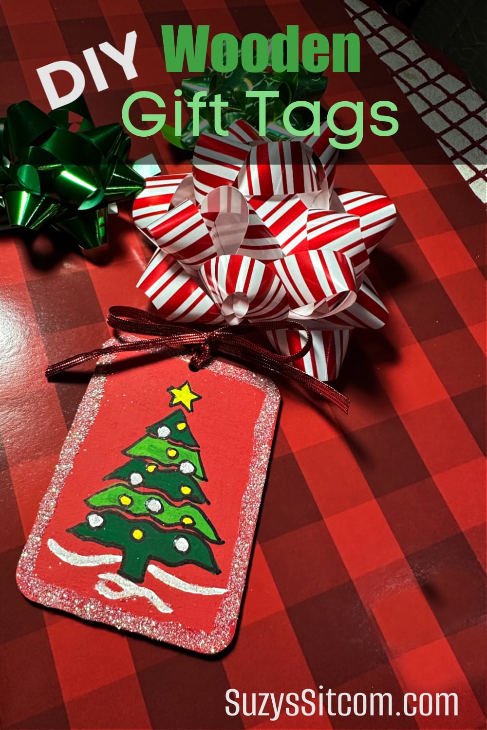 Create hand painted wooden gift tags